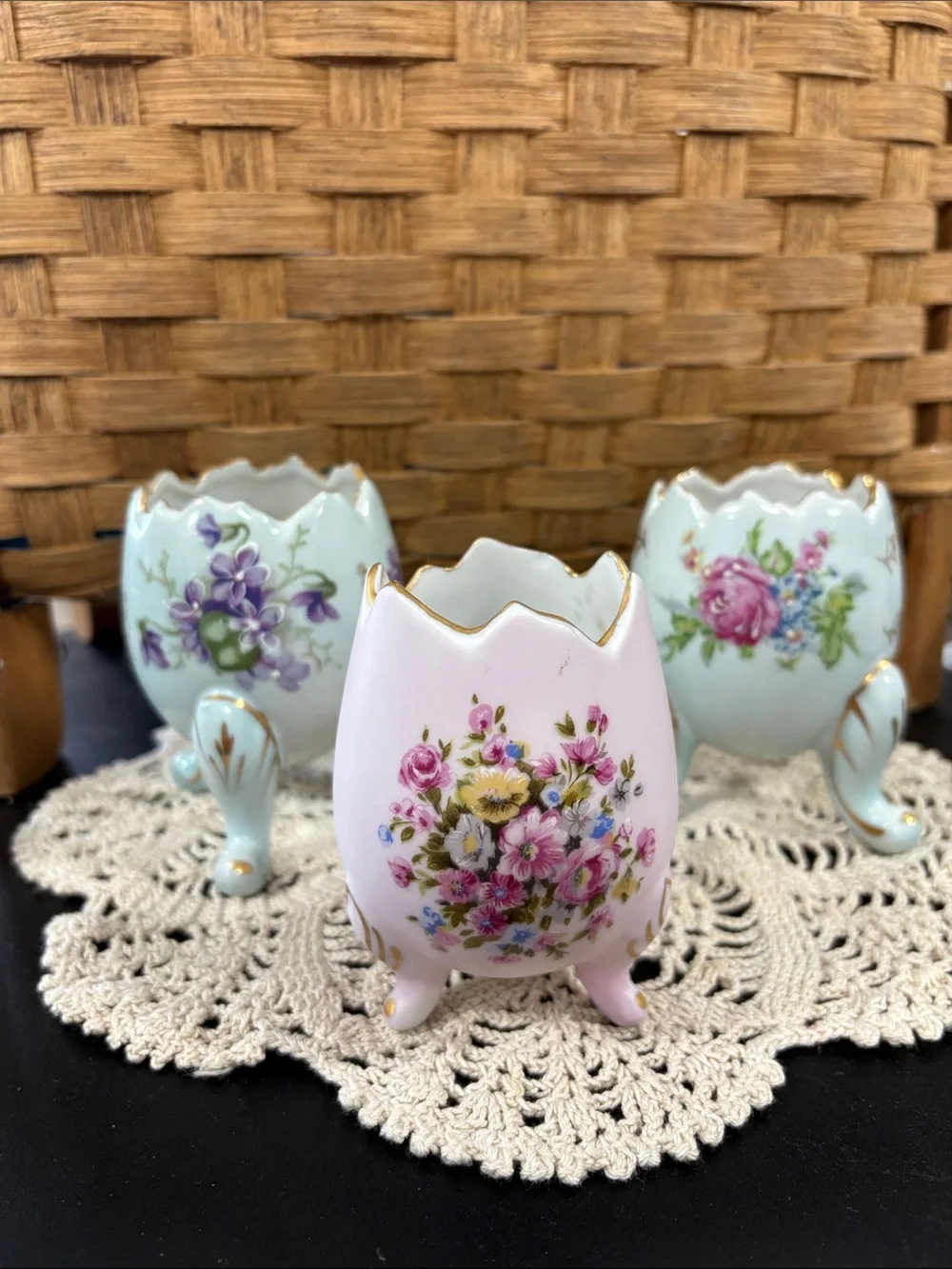 Vintage Egg Cup Vases